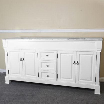 72" Double sink vanity wood espresso