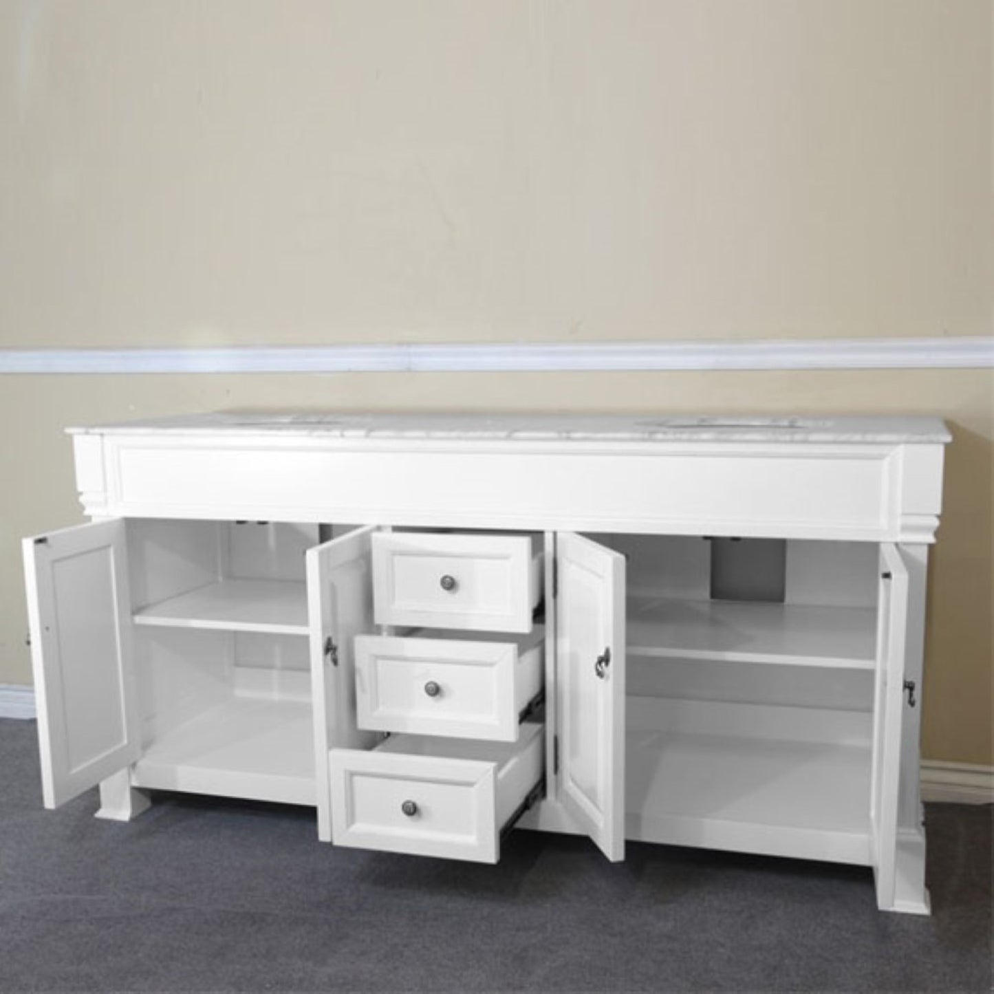 72" Double sink vanity wood espresso