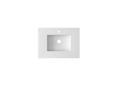 Forever VIVA Stone 30" Matte White Solid Surface Countertop with Integrated Sink