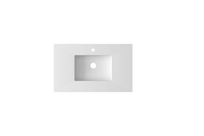 Forever VIVA Stone 36" Matte White Solid Surface Countertop with Integrated Sink