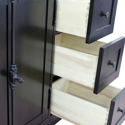 36" Single vanity in Brown Ash finish cabinet only Left doors