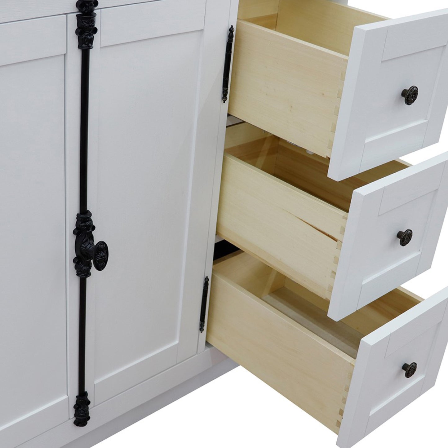 36" Single vanity in Glacier Ash finish cabinet only Left doors