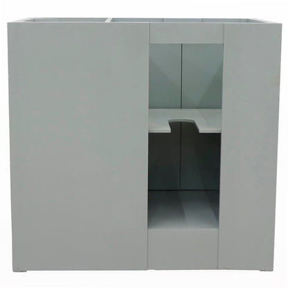36" Single vanity in Gray Ash finish cabinet only Left doors