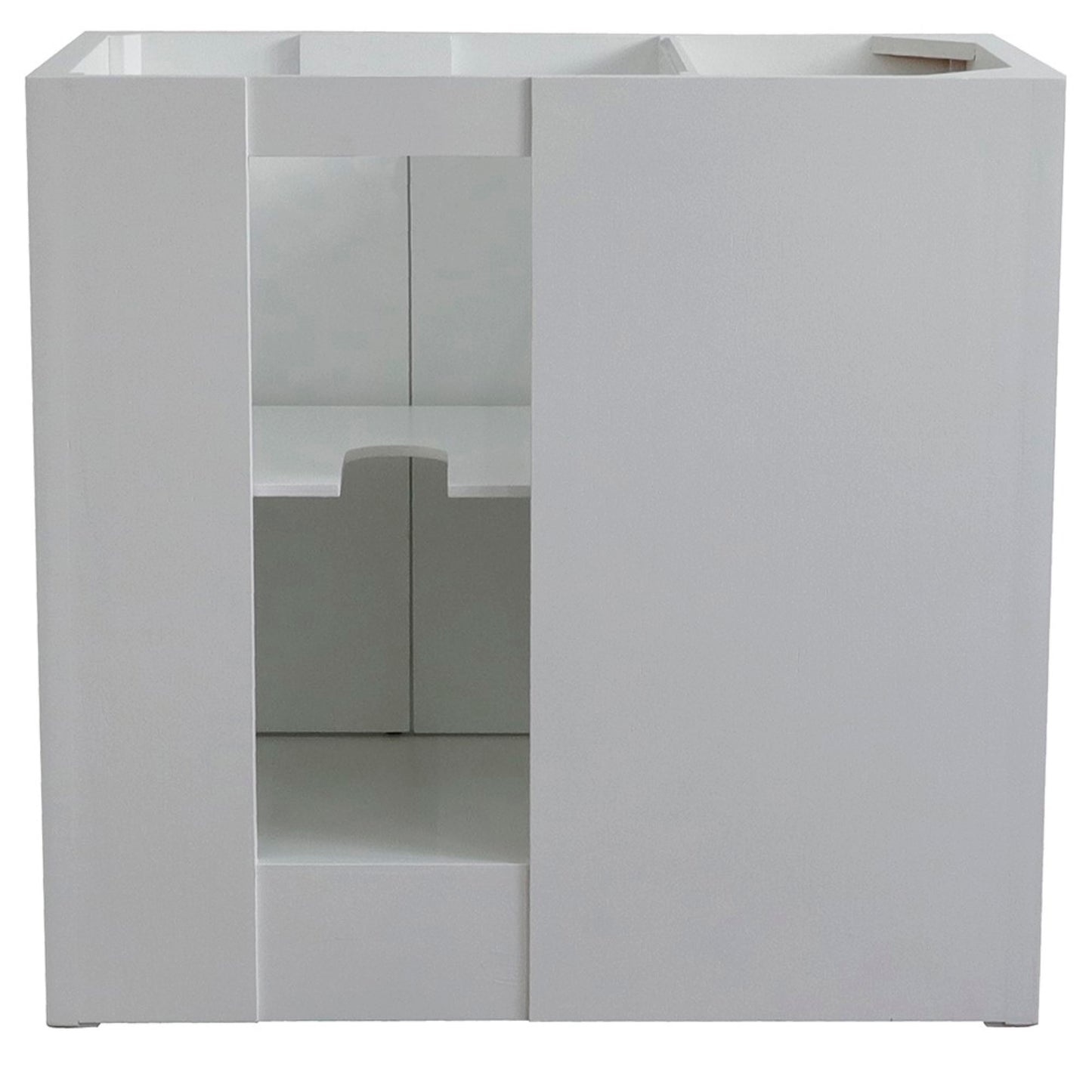 36" Single vanity in Glacier Ash finish cabinet only Right doors