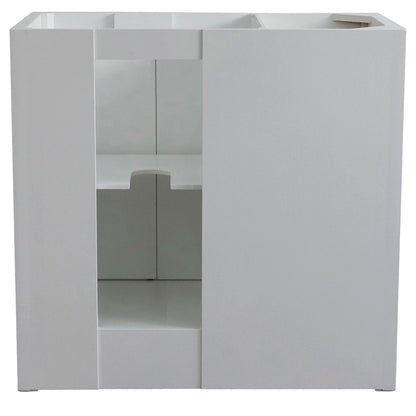 36" Single vanity in Glacier Ash finish cabinet only Right doors