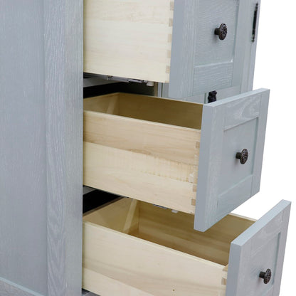 36" Single vanity in Gray Ash finish cabinet only Right doors