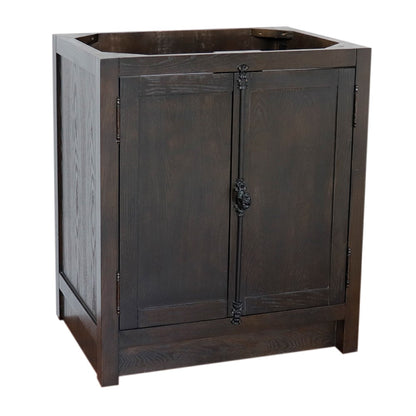 30" Single vanity in Brown Ash finish cabinet only