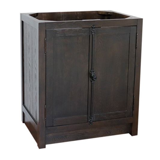 30" Single vanity in Brown Ash finish cabinet only