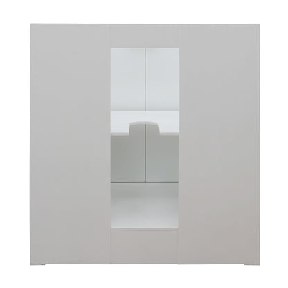31" Single vanity in Glacier Ash finish with White engineered stone top and round sink