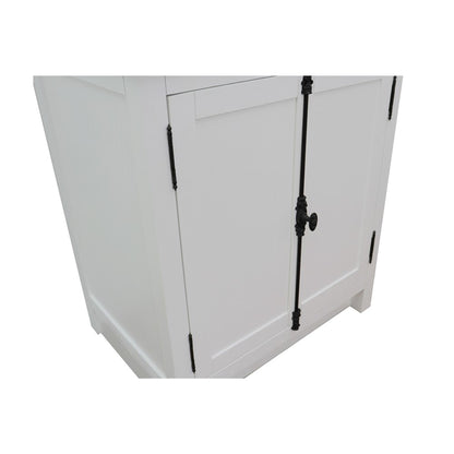 30" Single vanity in Glacier Ash finish cabinet only