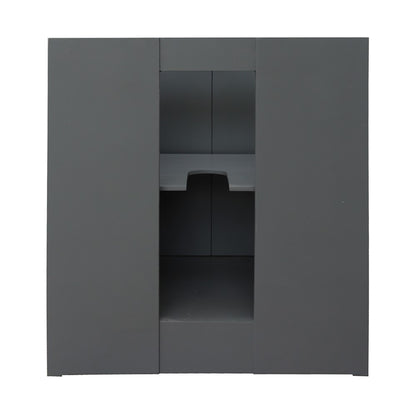 31" Single vanity in Gray Ash finish with Gray granite top and round sink