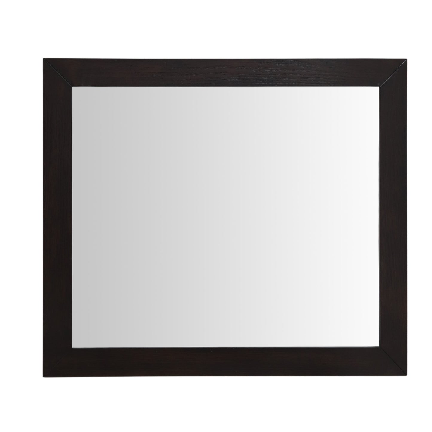 Wood Frame Mirror Brown Ash Finish