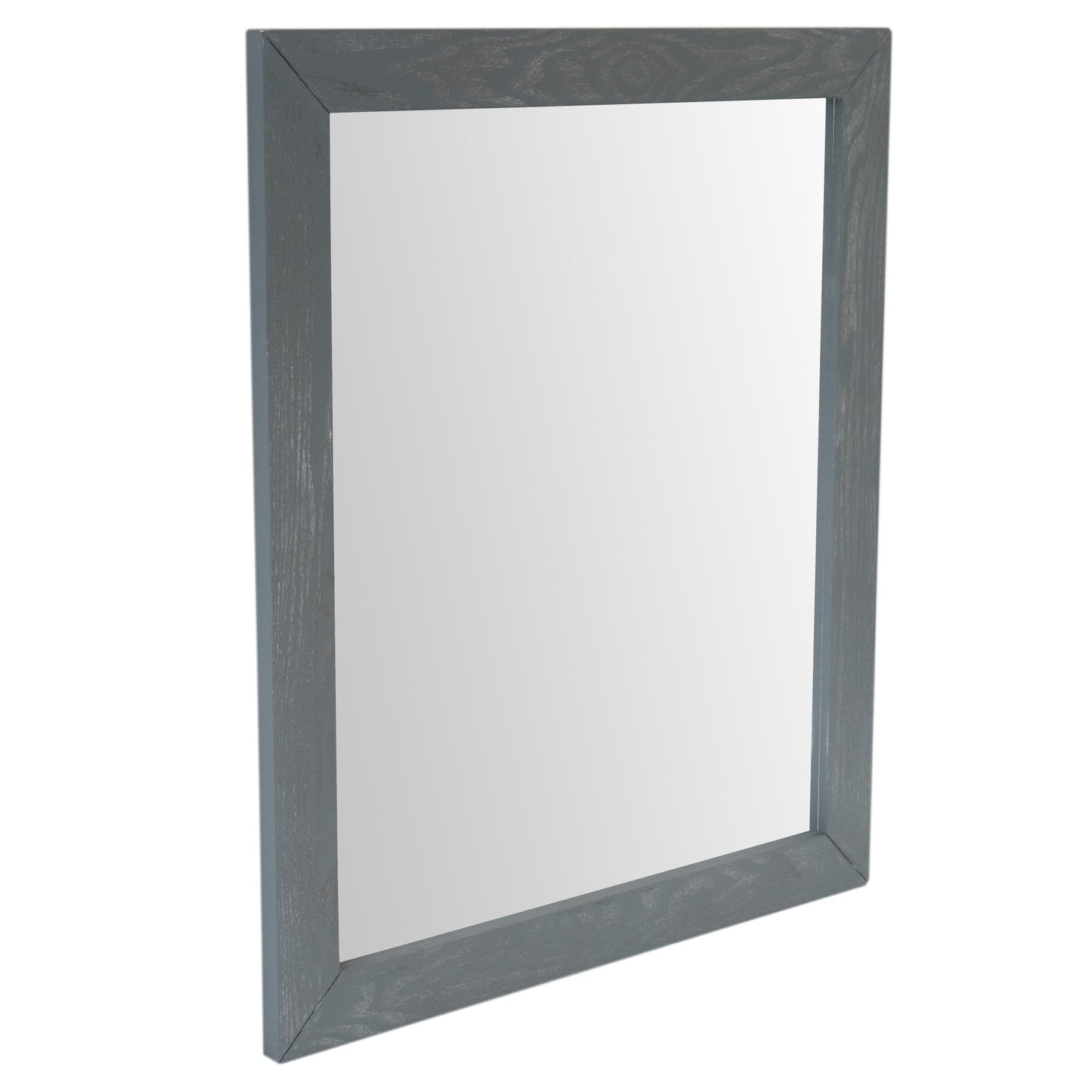 Wood Frame Mirror Gray Ash Finish