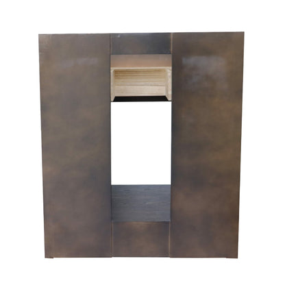 31" Single vanity in Brown Ash finish with Black Galaxy top and oval sink