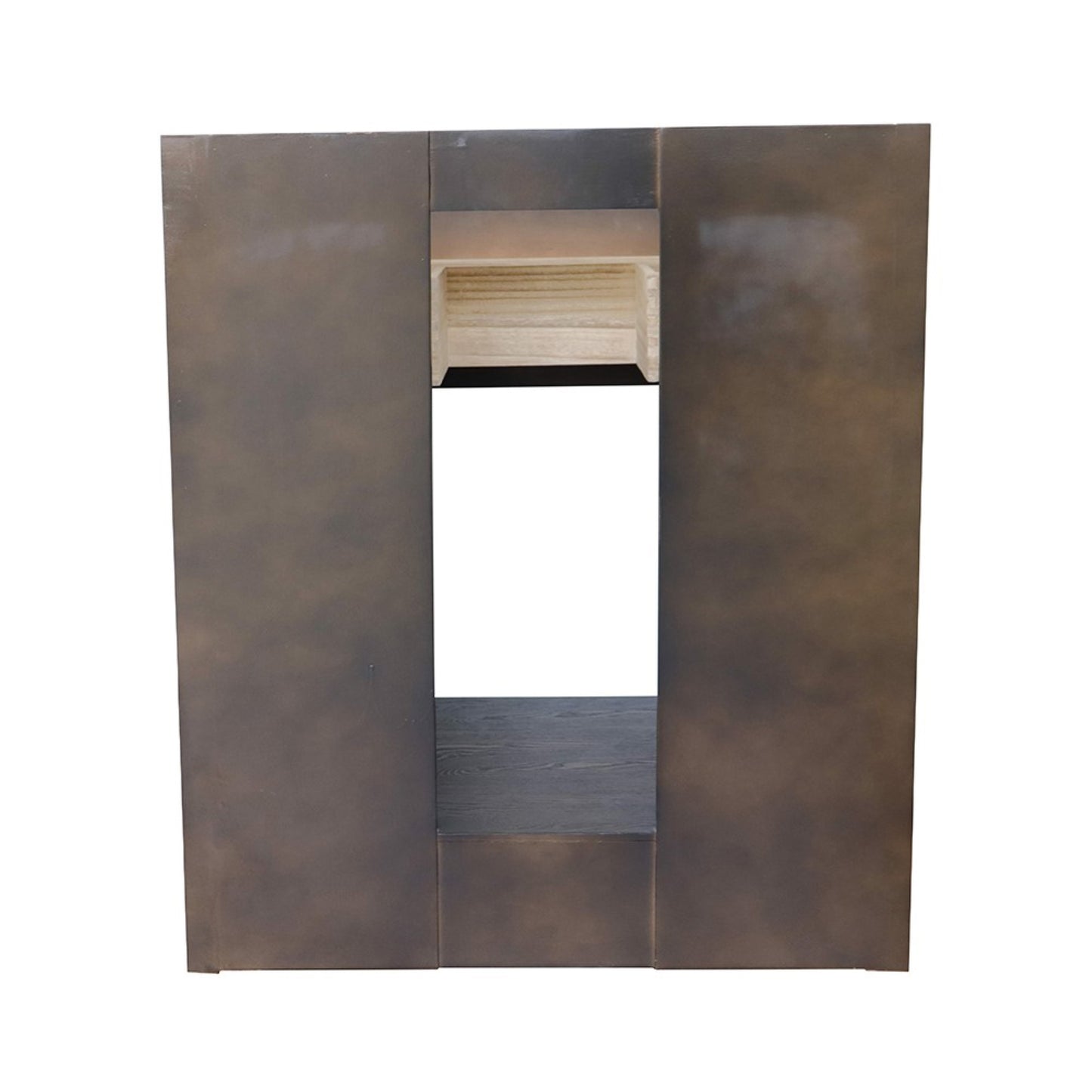 31" Single vanity in Brown Ash finish with Black Galaxy top and round sink