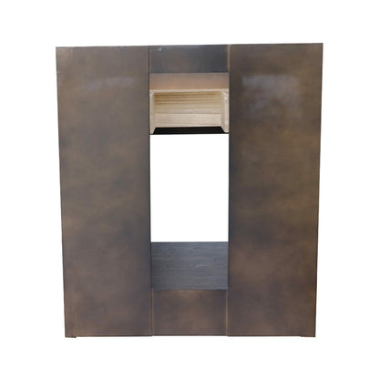 31" Single vanity in Brown Ash finish with Black Galaxy top and round sink