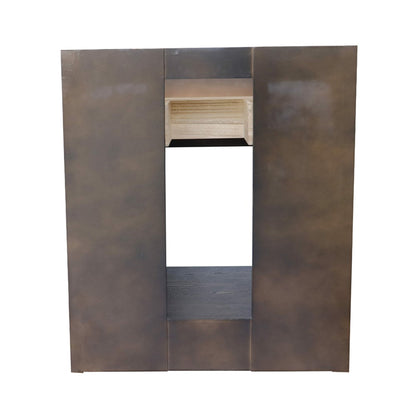 31" Single vanity in Brown Ash finish with Gray granite top and oval sink