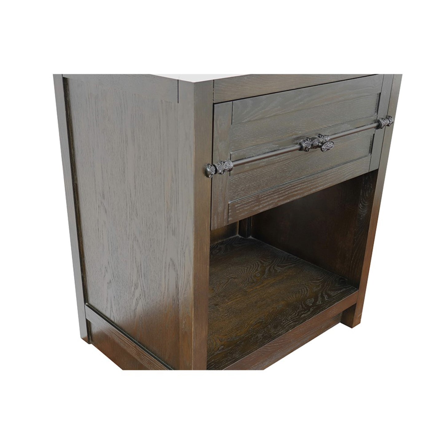 30" Single vanity in Brown Ash finish cabinet only