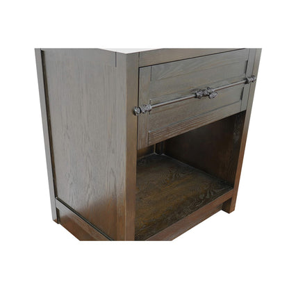 30" Single vanity in Brown Ash finish cabinet only