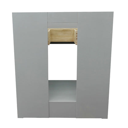 31" Single vanity in Gray Ash finish with Gray granite top and oval sink