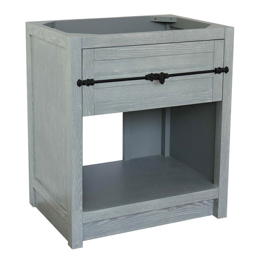 30" Single vanity in Gray Ash finish cabinet only