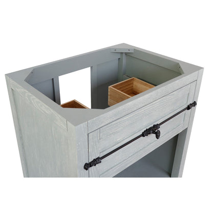 30" Single vanity in Gray Ash finish cabinet only