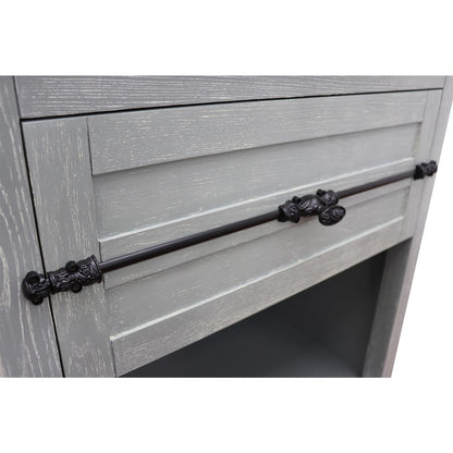 30" Single vanity in Gray Ash finish cabinet only