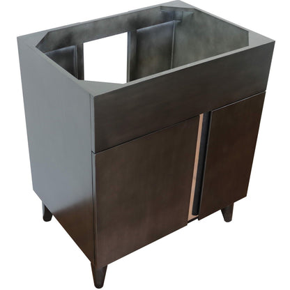 30" Single vanity in Silvery Brown finish cabinet only