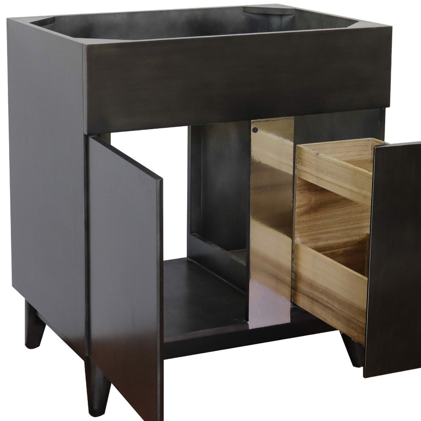 30" Single vanity in Silvery Brown finish cabinet only