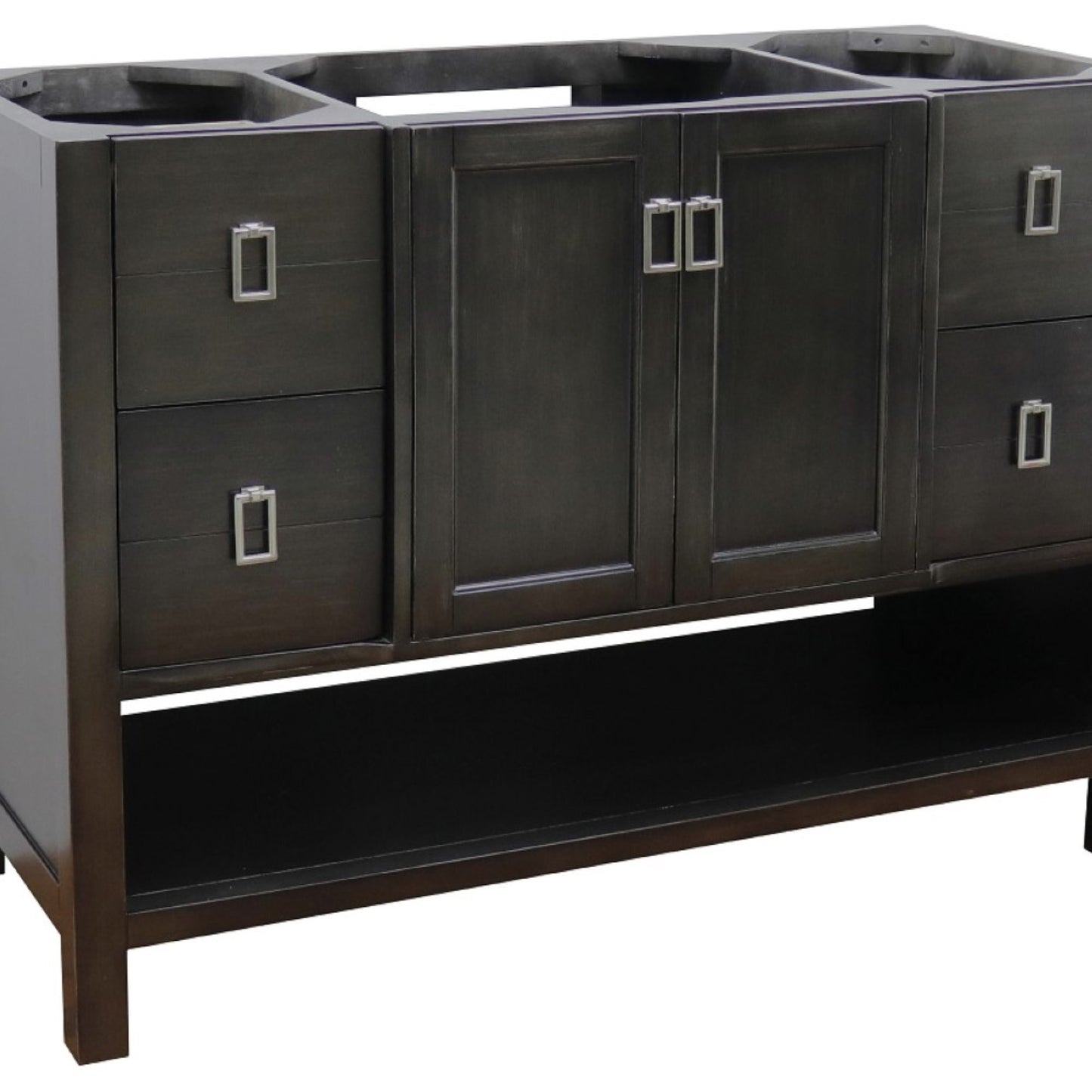 48" Single vanity in Silvery Brown finish cabinet only