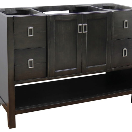 48" Single vanity in Silvery Brown finish cabinet only