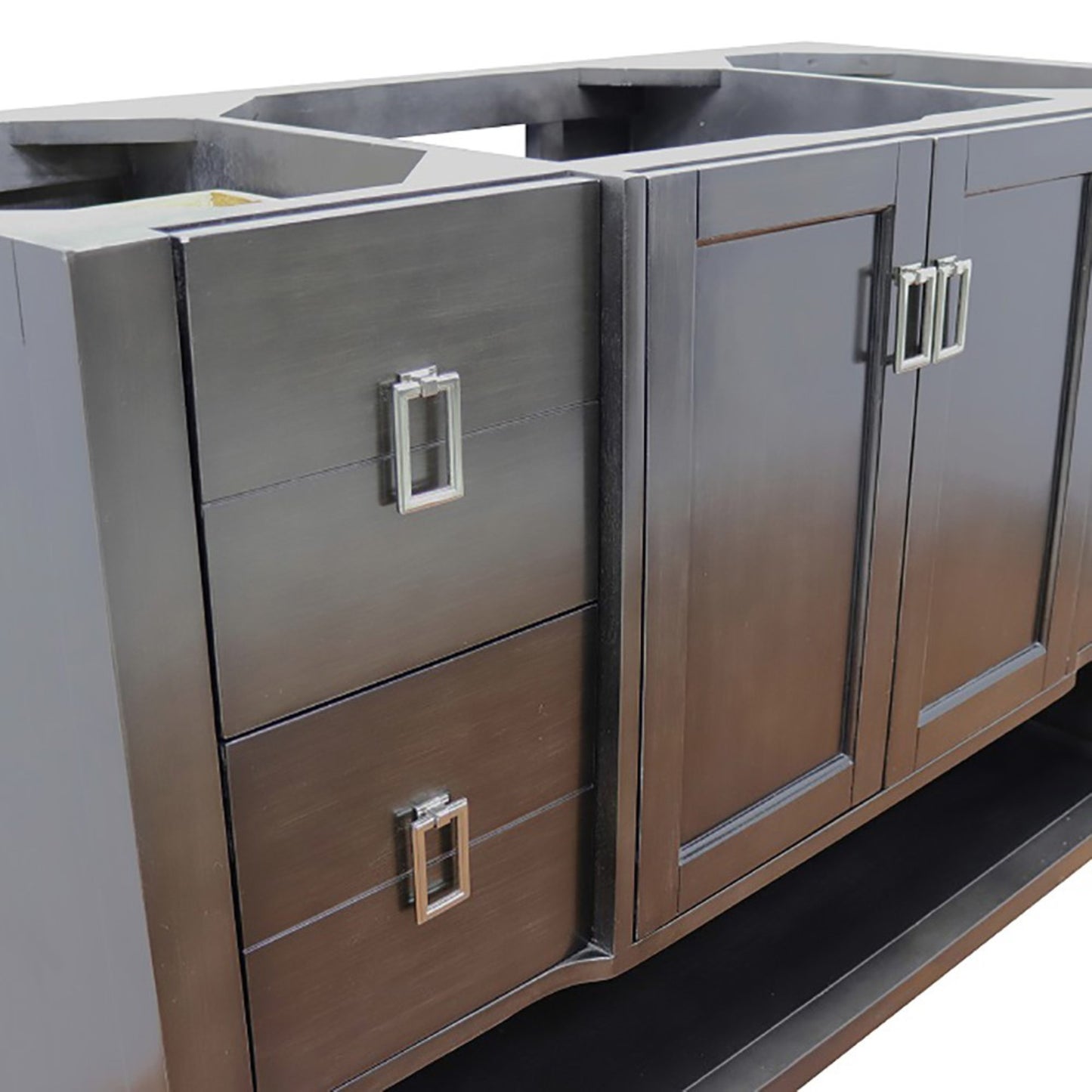 48" Single vanity in Silvery Brown finish cabinet only