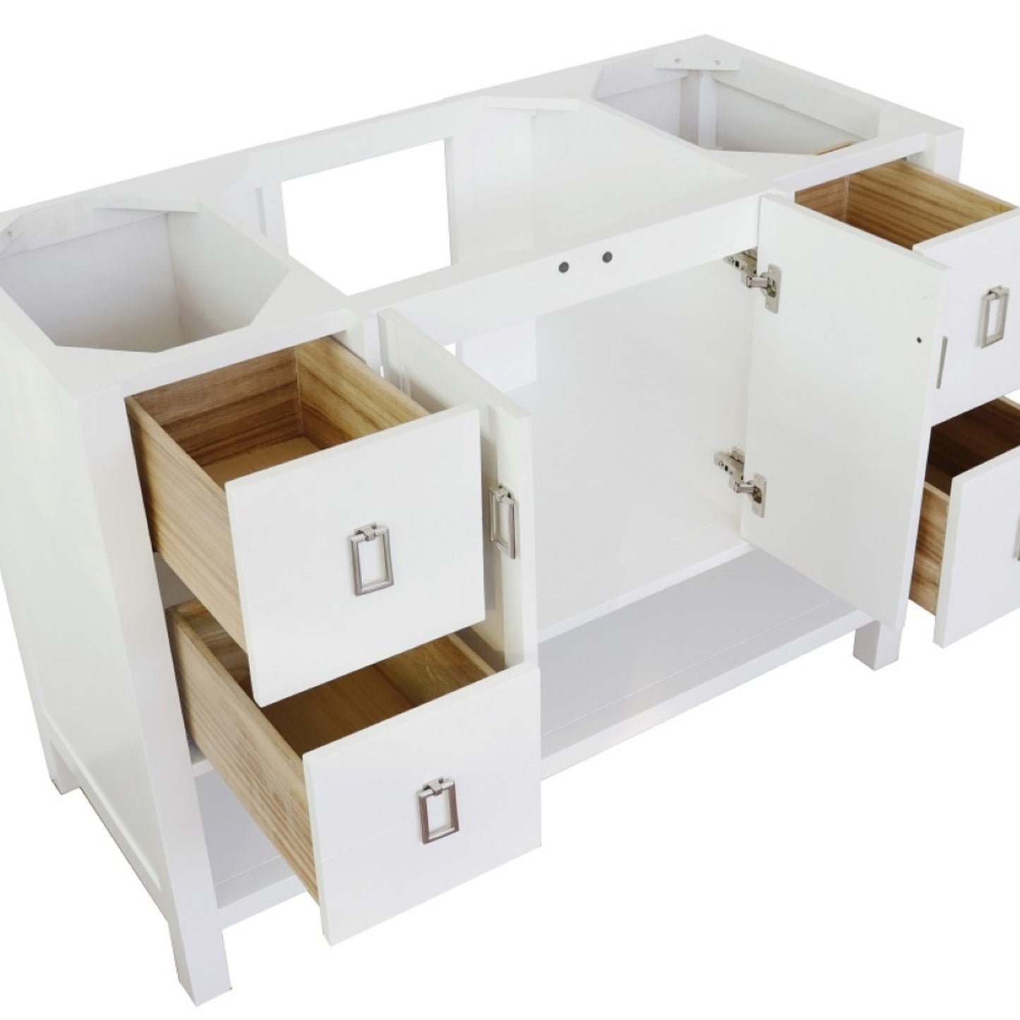 48" Single vanity in White finish cabinet only