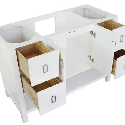 48" Single vanity in White finish cabinet only