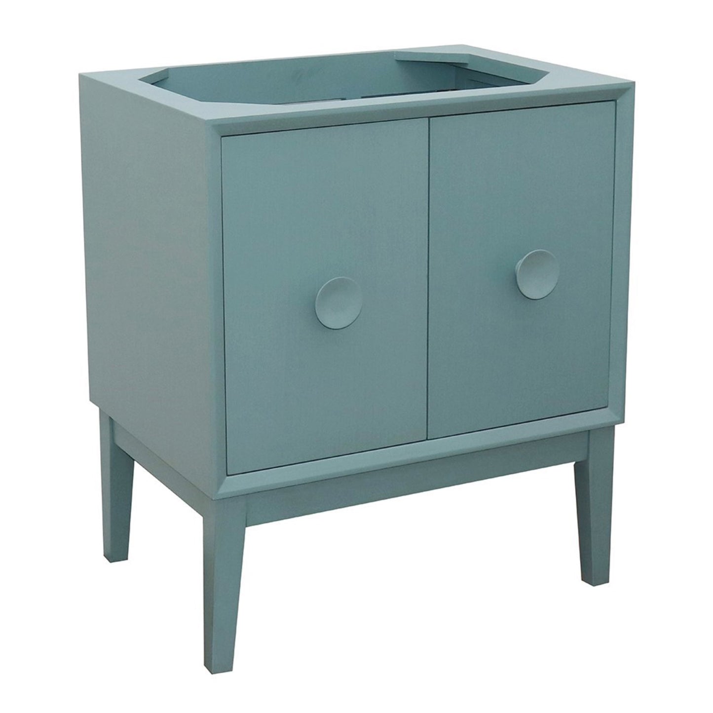 30" Single vanity in Aqua Blue finish cabinet only