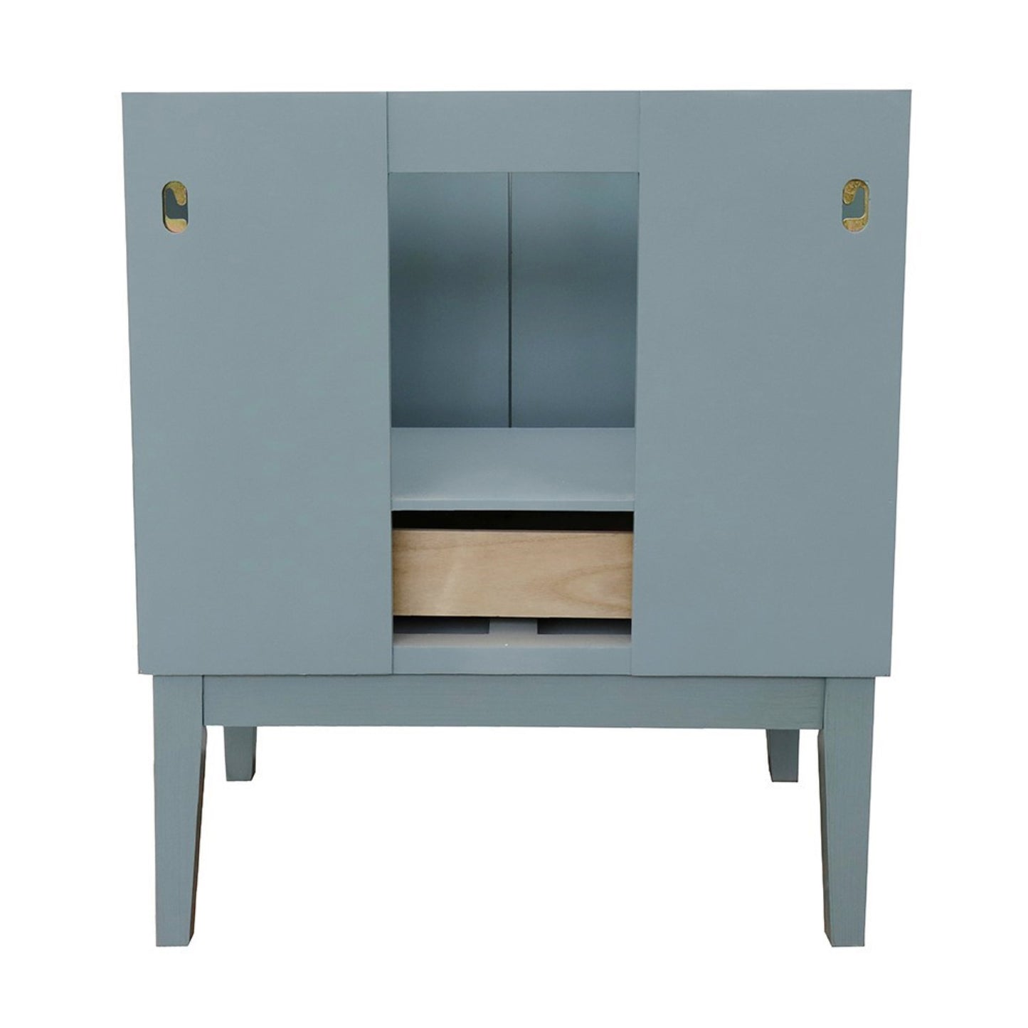 30" Single vanity in Aqua Blue finish cabinet only