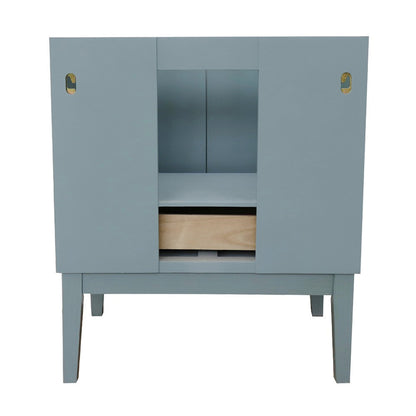 30" Single vanity in Aqua Blue finish cabinet only