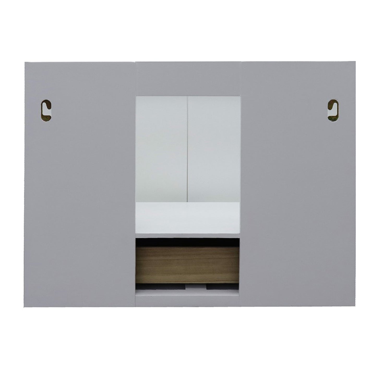 31" Single wall mount vanity in White finish with Black Galaxy top and oval sink