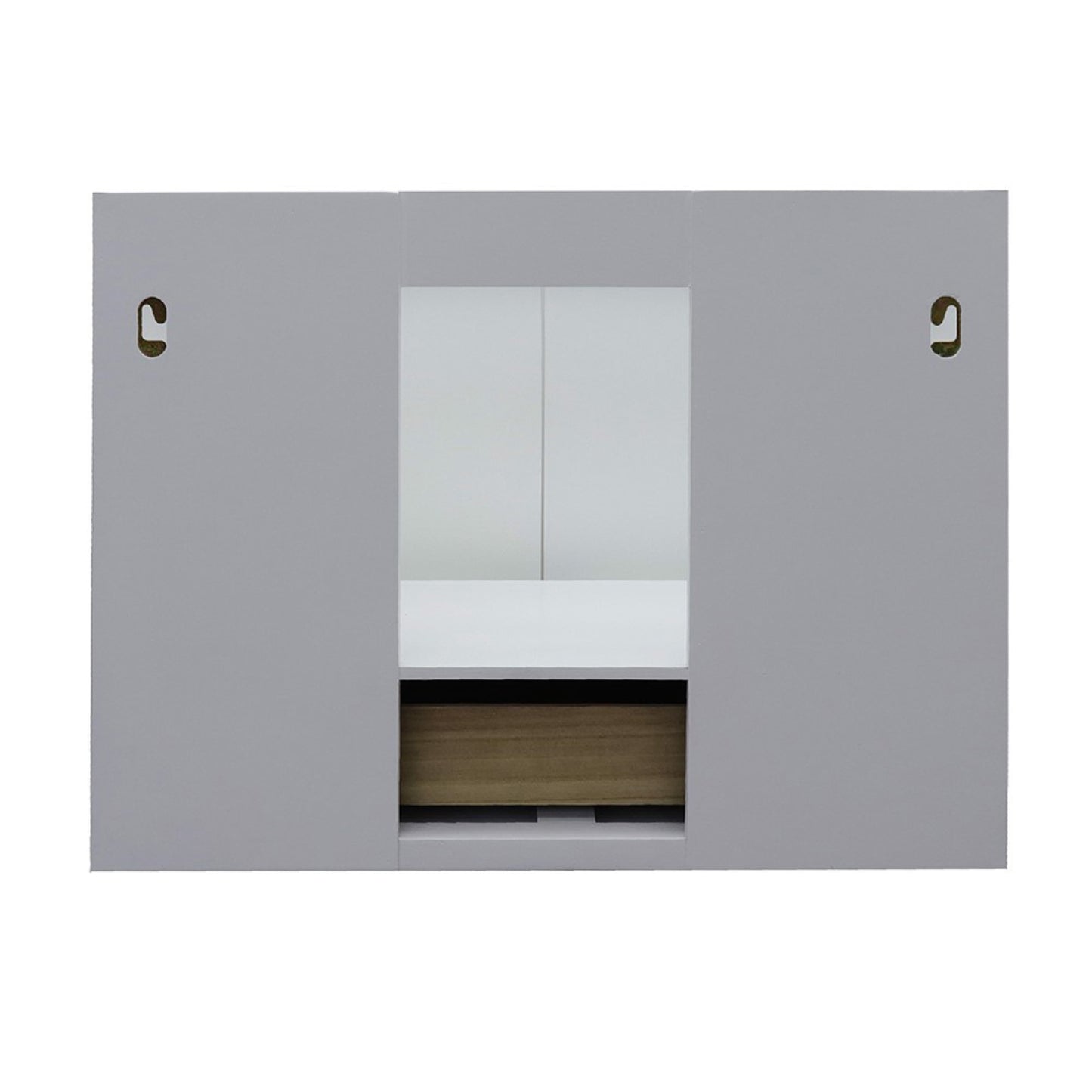 31" Single wall mount vanity in White finish with White engineered stone top and rectangle sink