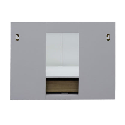 31" Single wall mount vanity in White finish with White engineered stone top and rectangle sink