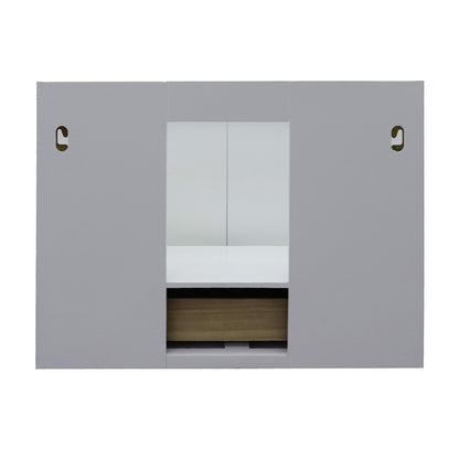 31" Single wall mount vanity in White finish with White Carrara top and oval sink