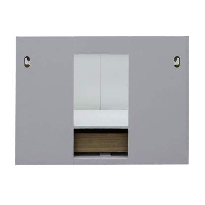 31" Single wall mount vanity in White finish with White Carrara top and round sink