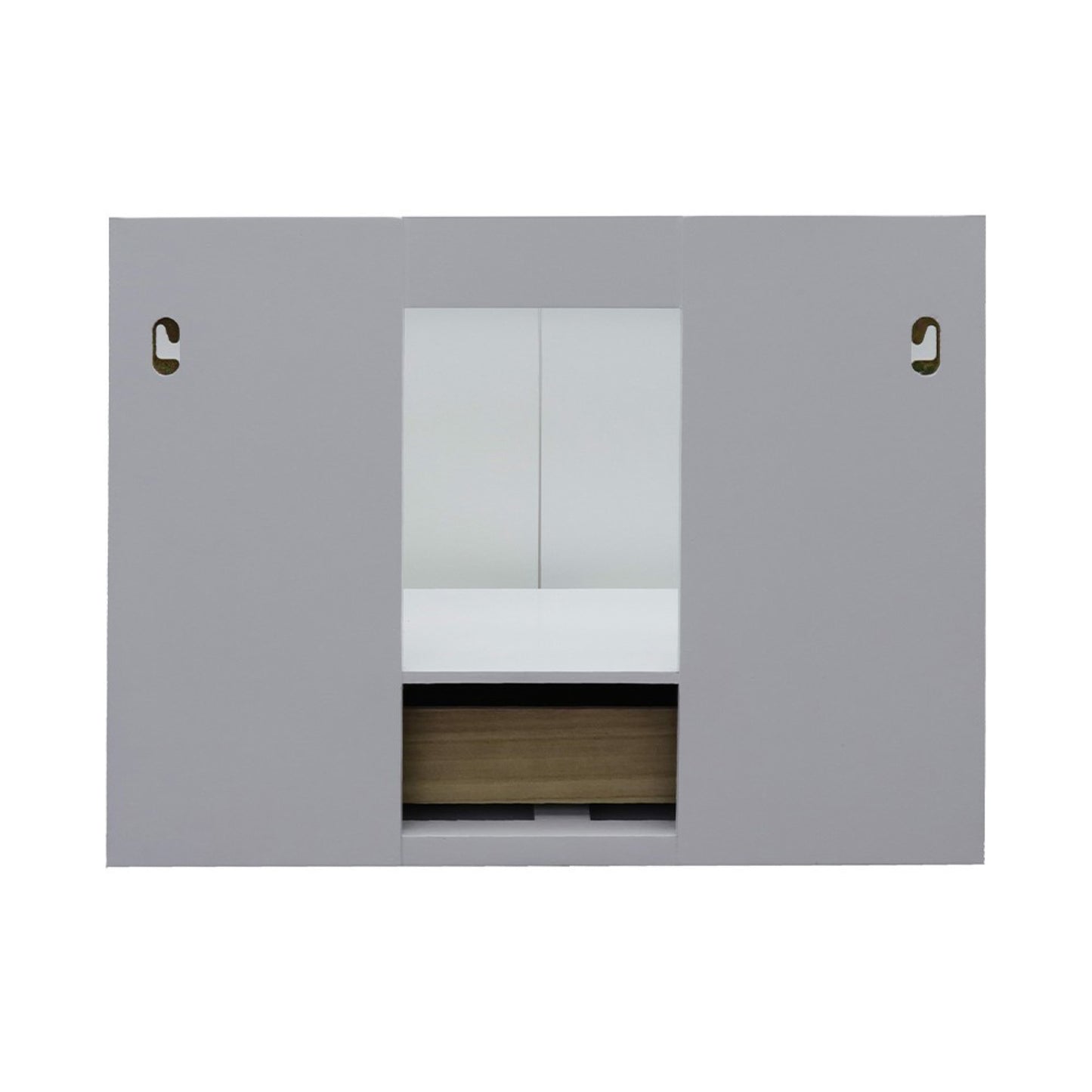 31" Single wall mount vanity in White finish with White Carrara top and rectangle sink