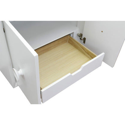 30" Single wall mount vanity in White finish cabinet only