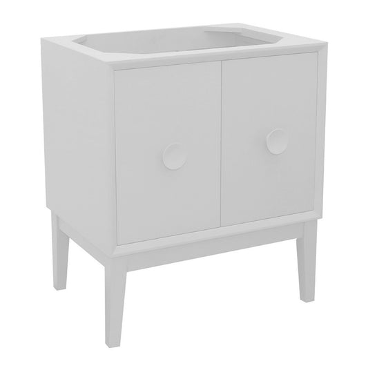 30" Single vanity in White finish cabinet only