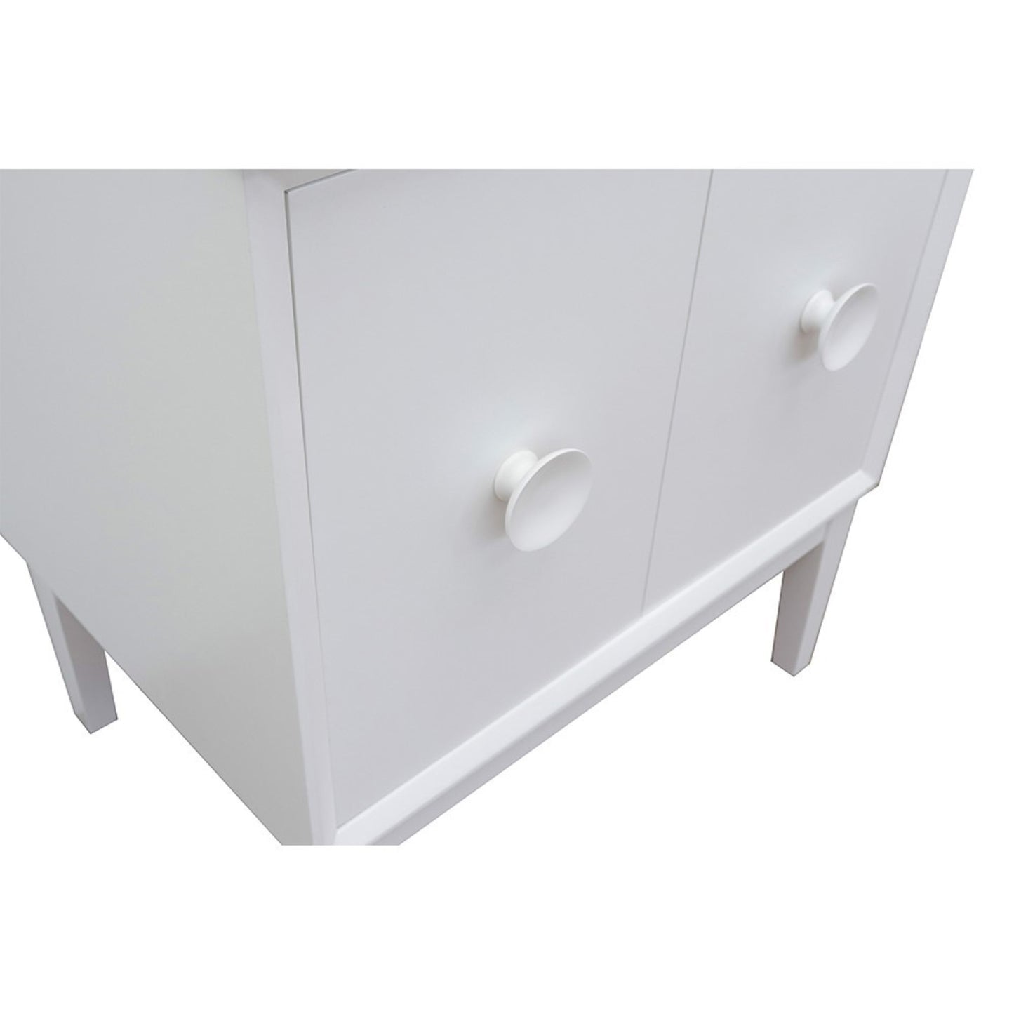 30" Single vanity in White finish cabinet only