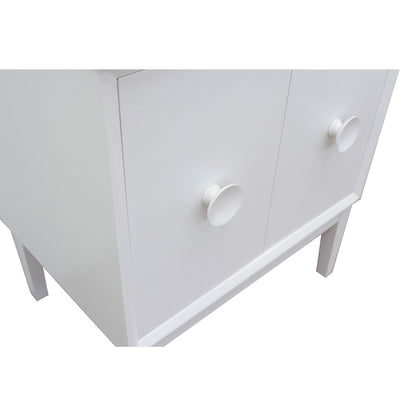 30" Single vanity in White finish cabinet only