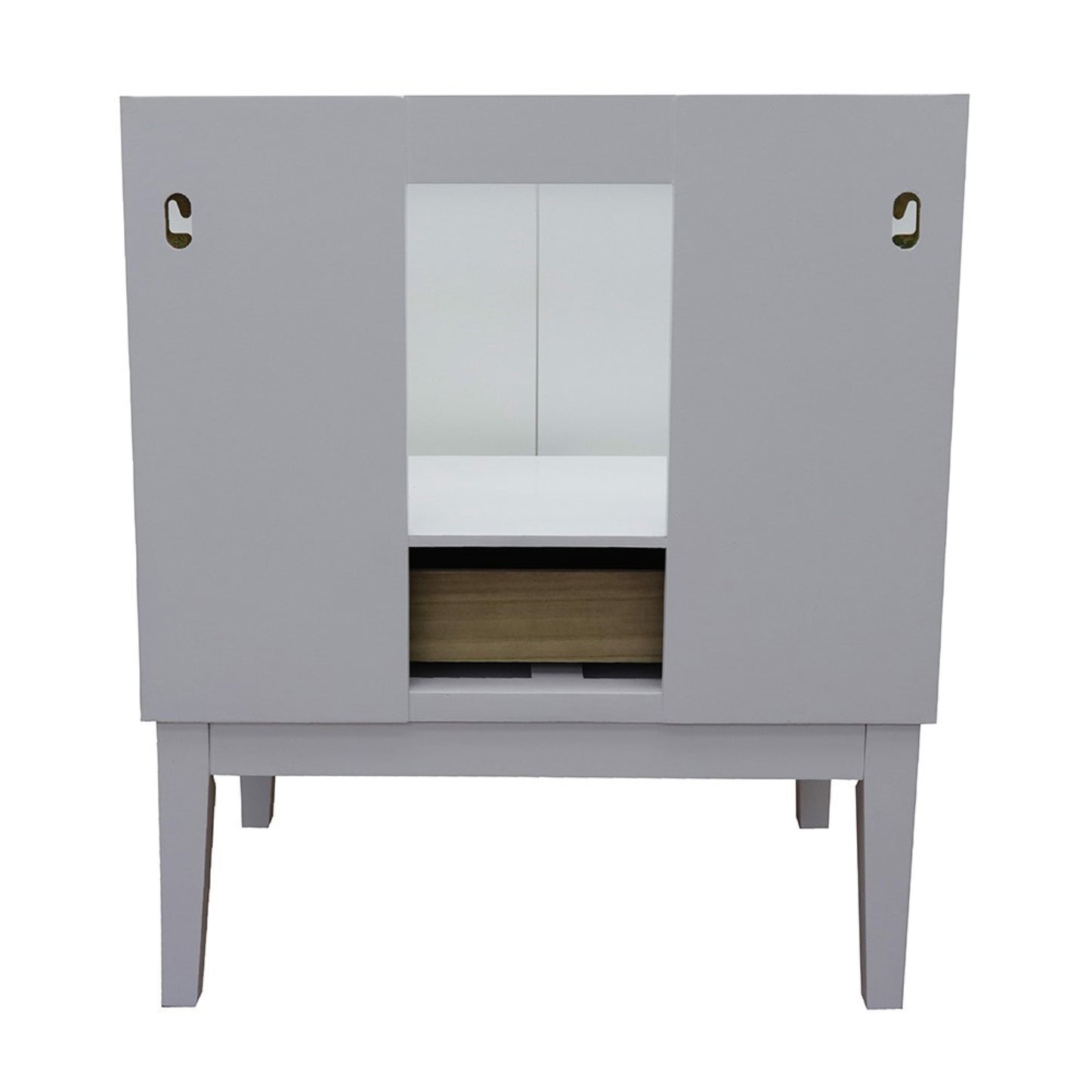 30" Single vanity in White finish cabinet only