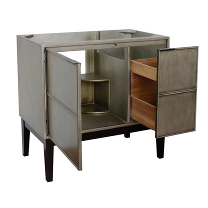 36" Single vanity in Linen Brown finish  cabinet only
