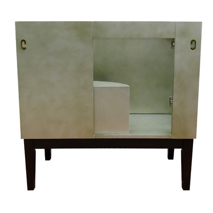 36" Single vanity in Linen Brown finish  cabinet only